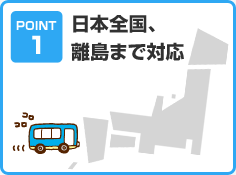 日本全国離島まで対応